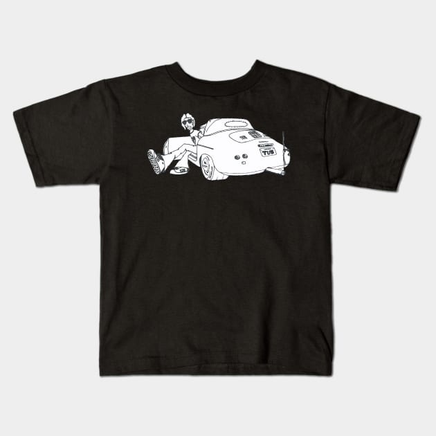 Keep on Porschin' (No Text) - Porsche Carrera Kids T-Shirt by RetroZest